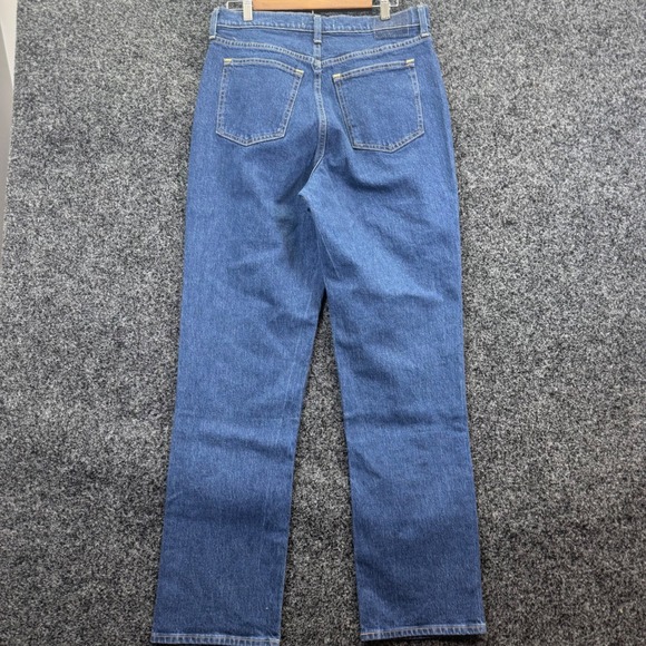 Abercrombie & Fitch Curve Love Ultra High Rise 90s Straight Jeans Blue 31 Long - Picture 2 of 6